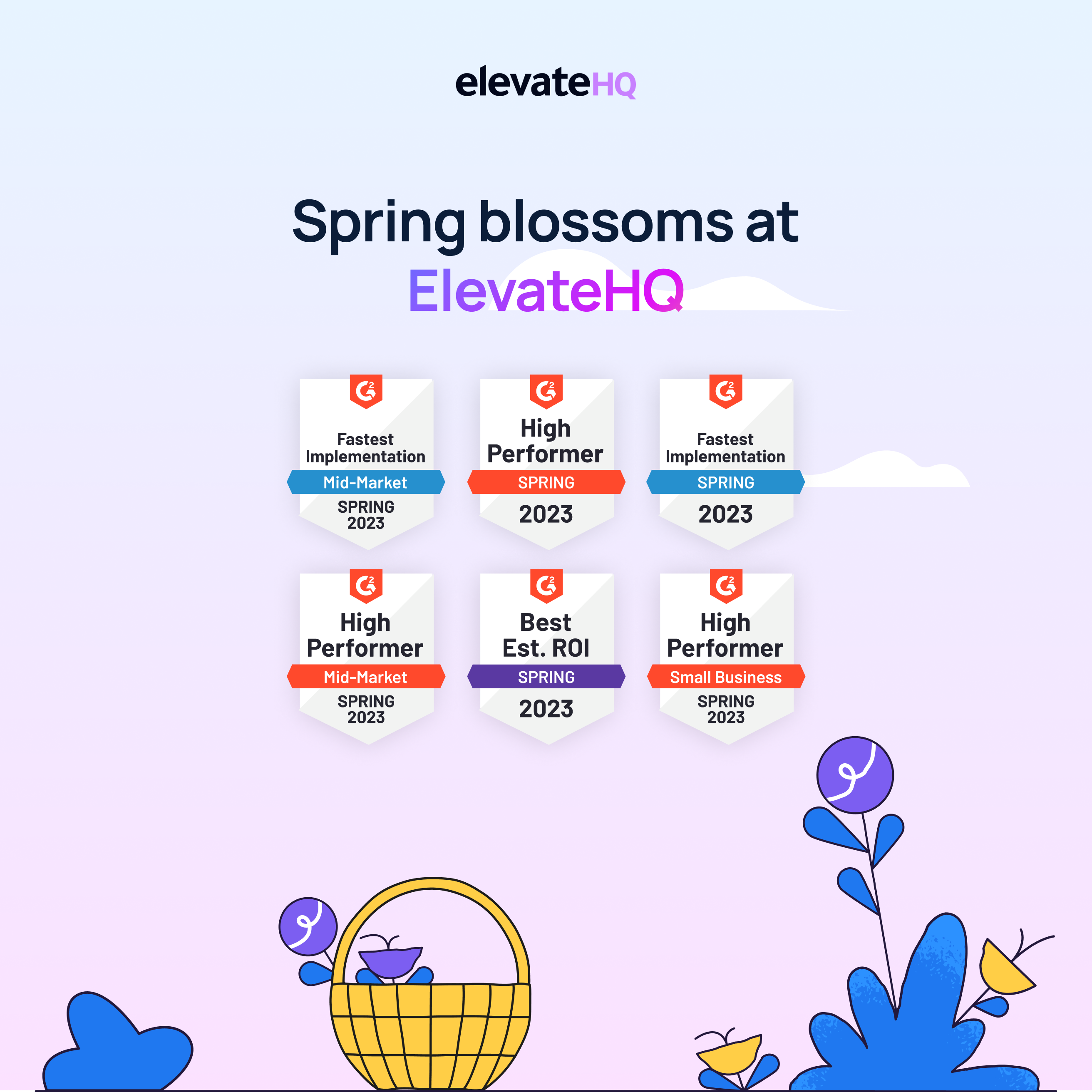 ElevateHQ’s badge rolodex for the spring